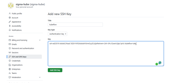 02-12 Formulár Add new SSH key