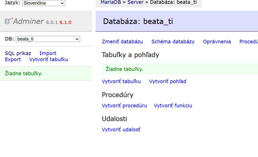 03-11 Adminer po prihlásení