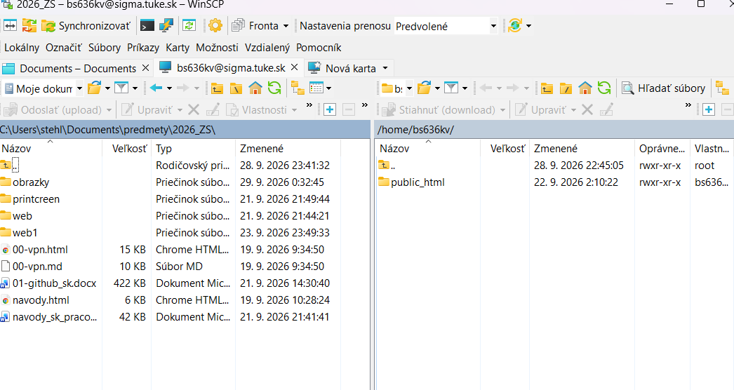03-8 WinSCP po prihlásení